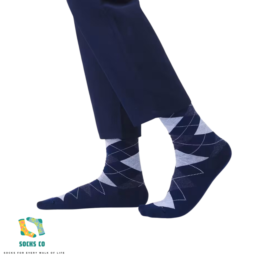 Rhombus Striped Casual Socks